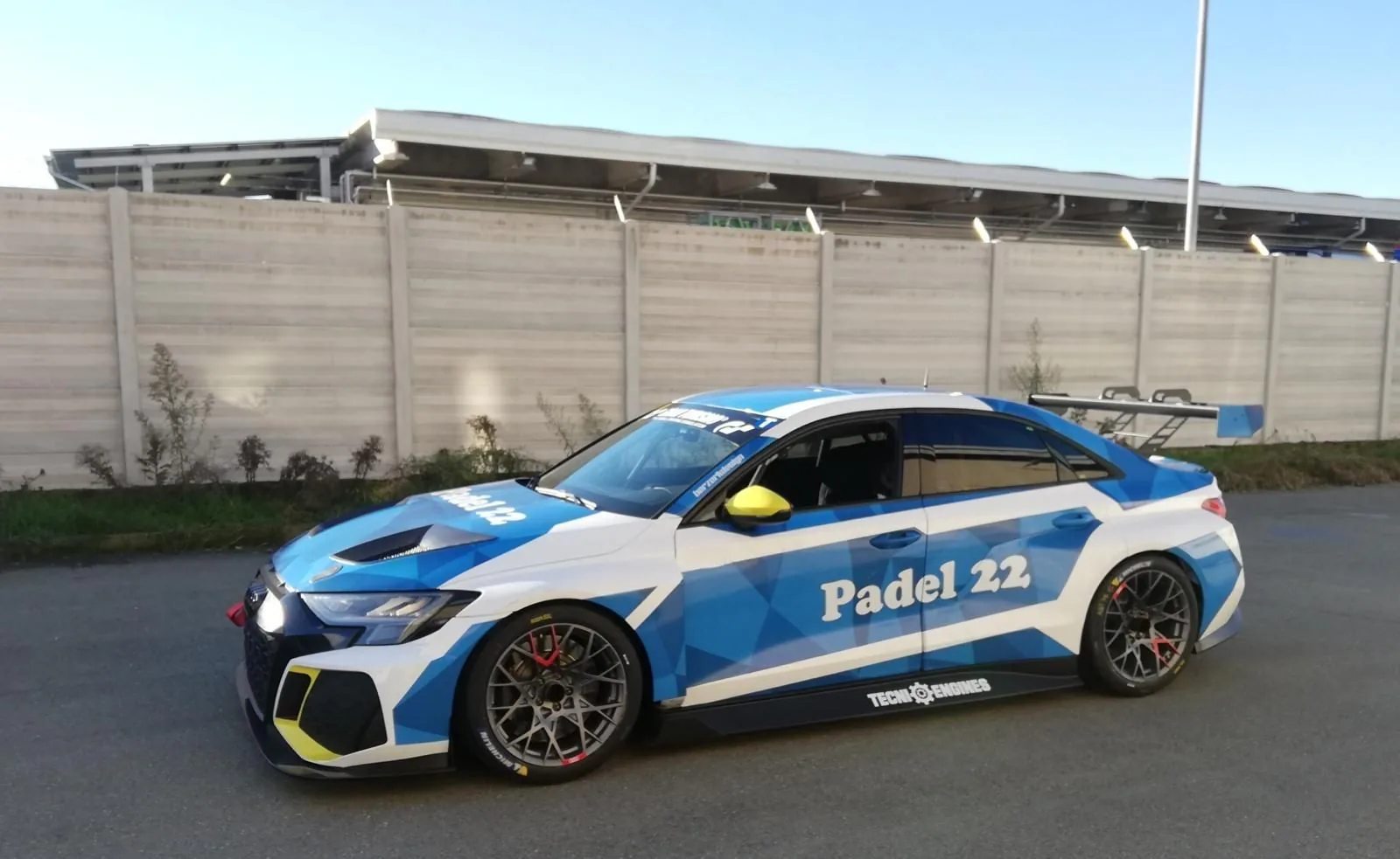 Audi RS3 LMS TCR #22 — livrea Padel 22 Tecniengines